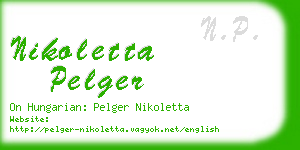 nikoletta pelger business card